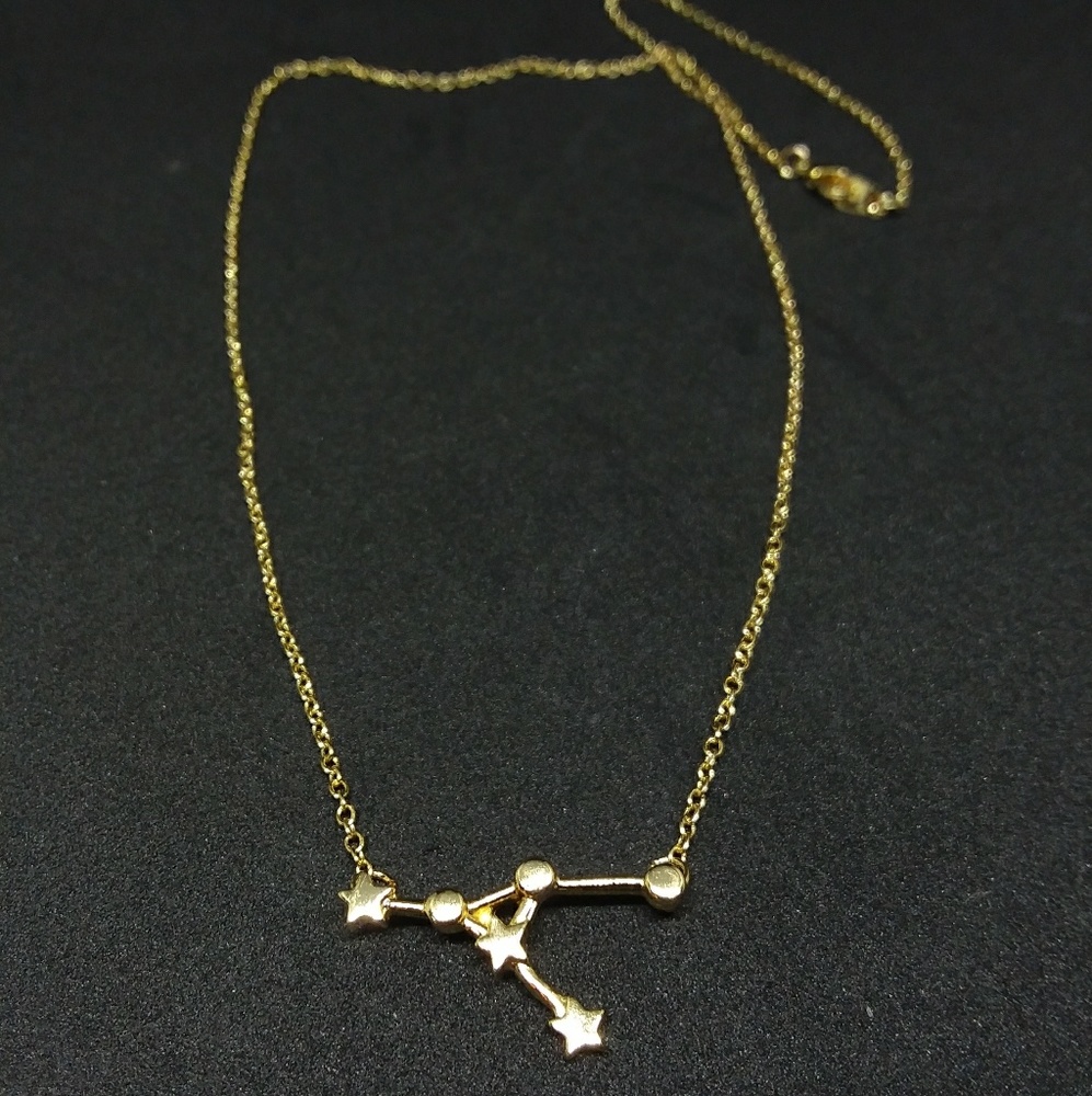 Gold Tone Constellation Necklace